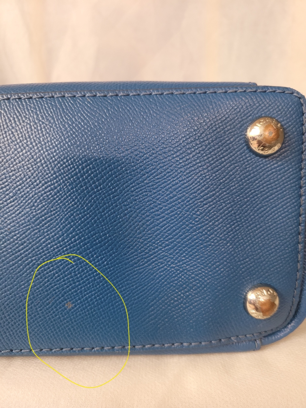 Michael Kors Blue Saffiano Leather Tote - Picture 9 of 11